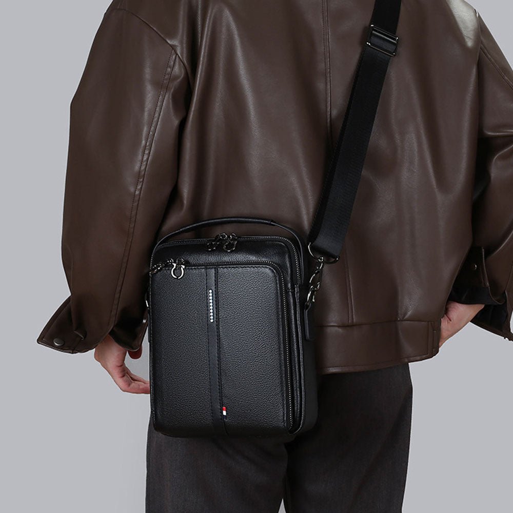 Aegis Water - Resistant Leather Messenger Bag - Moderno Collections