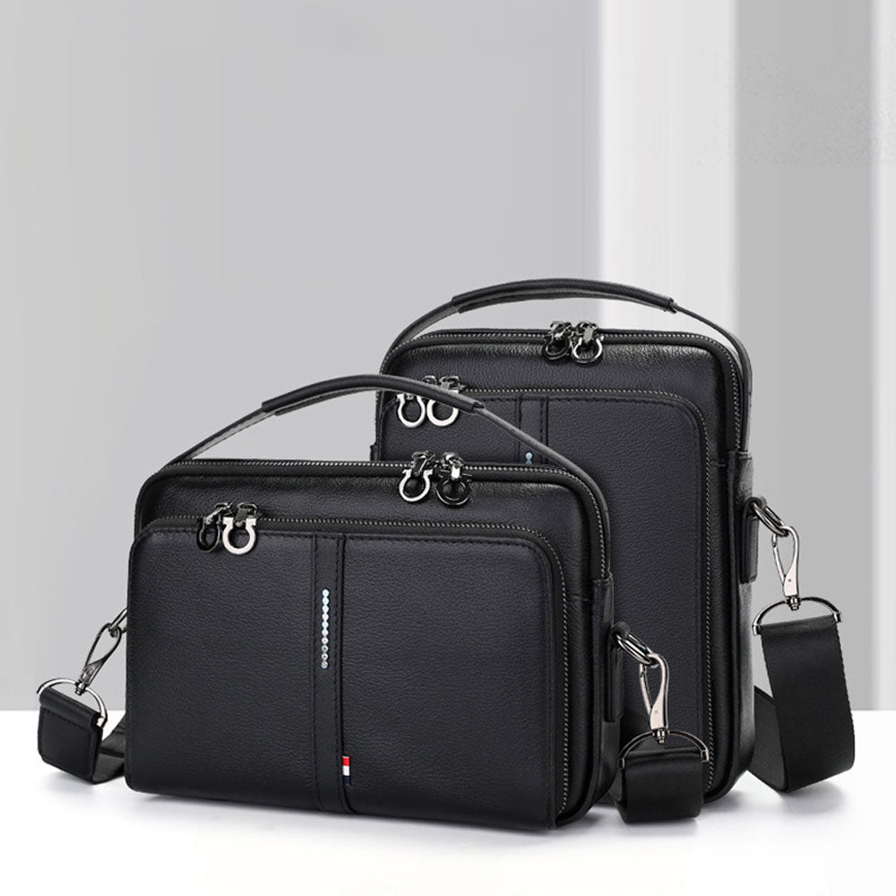 Aegis Water - Resistant Leather Messenger Bag - Moderno Collections