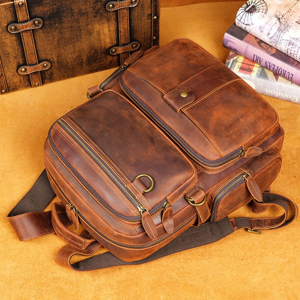 BreathCore Leather Backpack - Moderno Collections