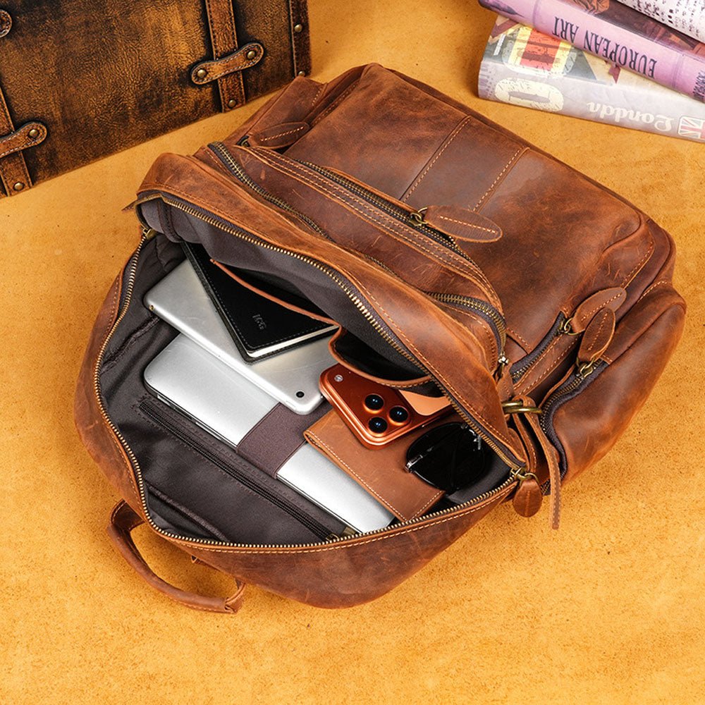 BreathCore Leather Backpack - Moderno Collections