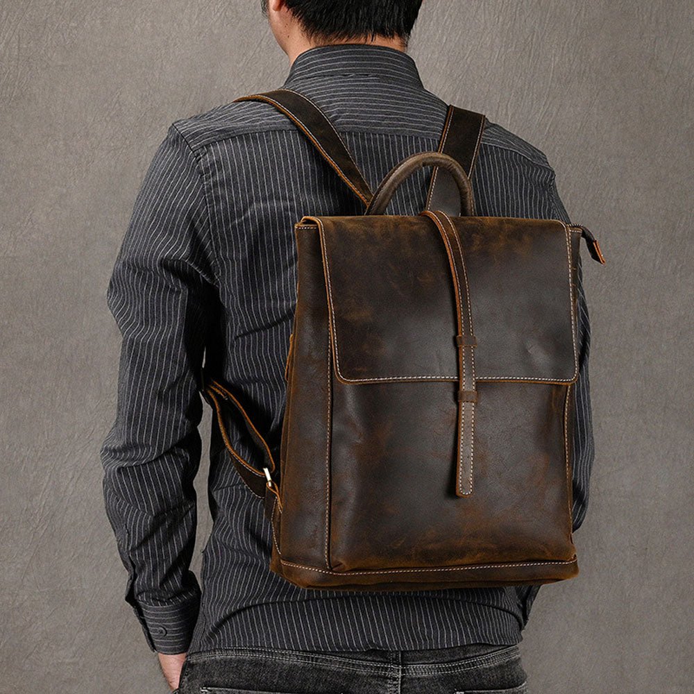 Ferro Leather Backpack - Moderno Collections