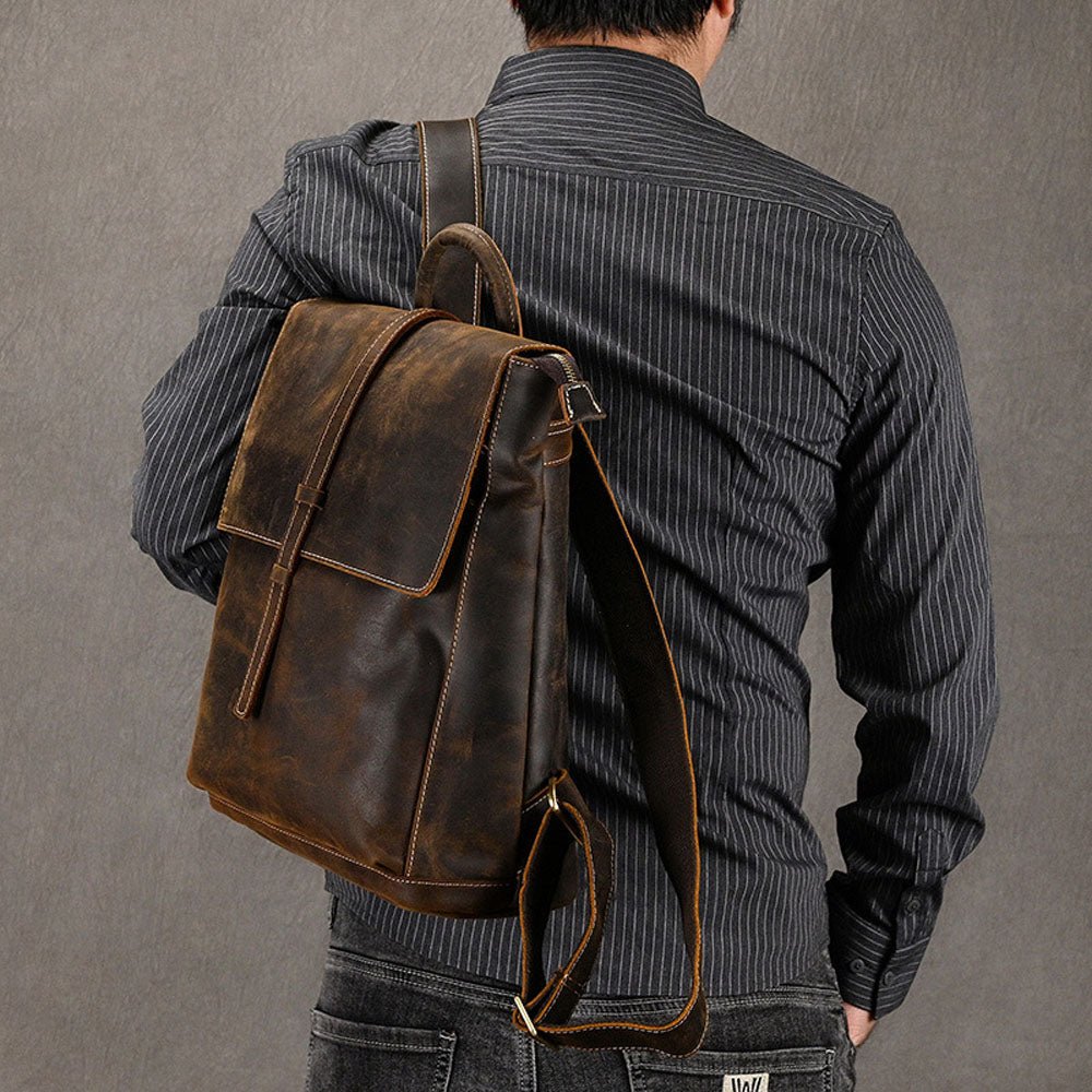 Ferro Leather Backpack - Moderno Collections