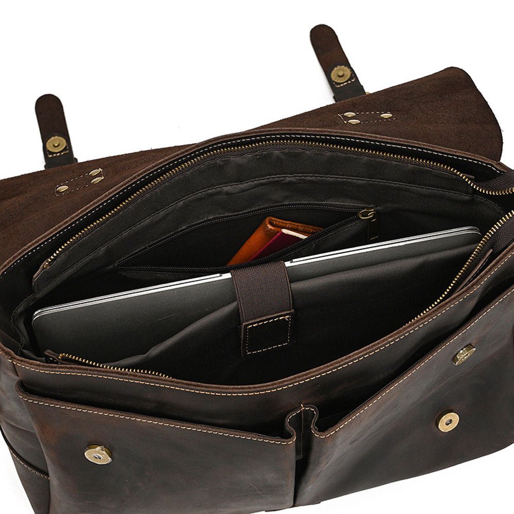 FluxVoid Leather Briefcase - Moderno Collections