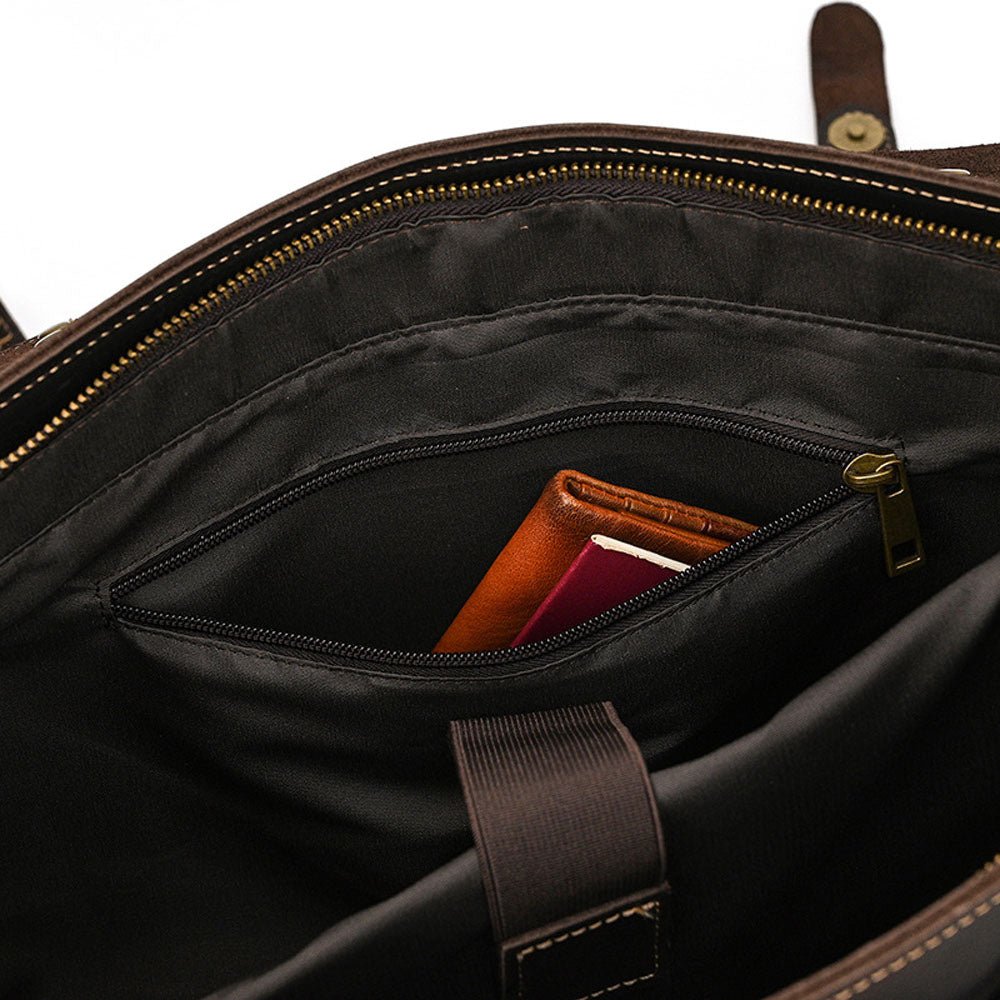 FluxVoid Leather Briefcase - Moderno Collections