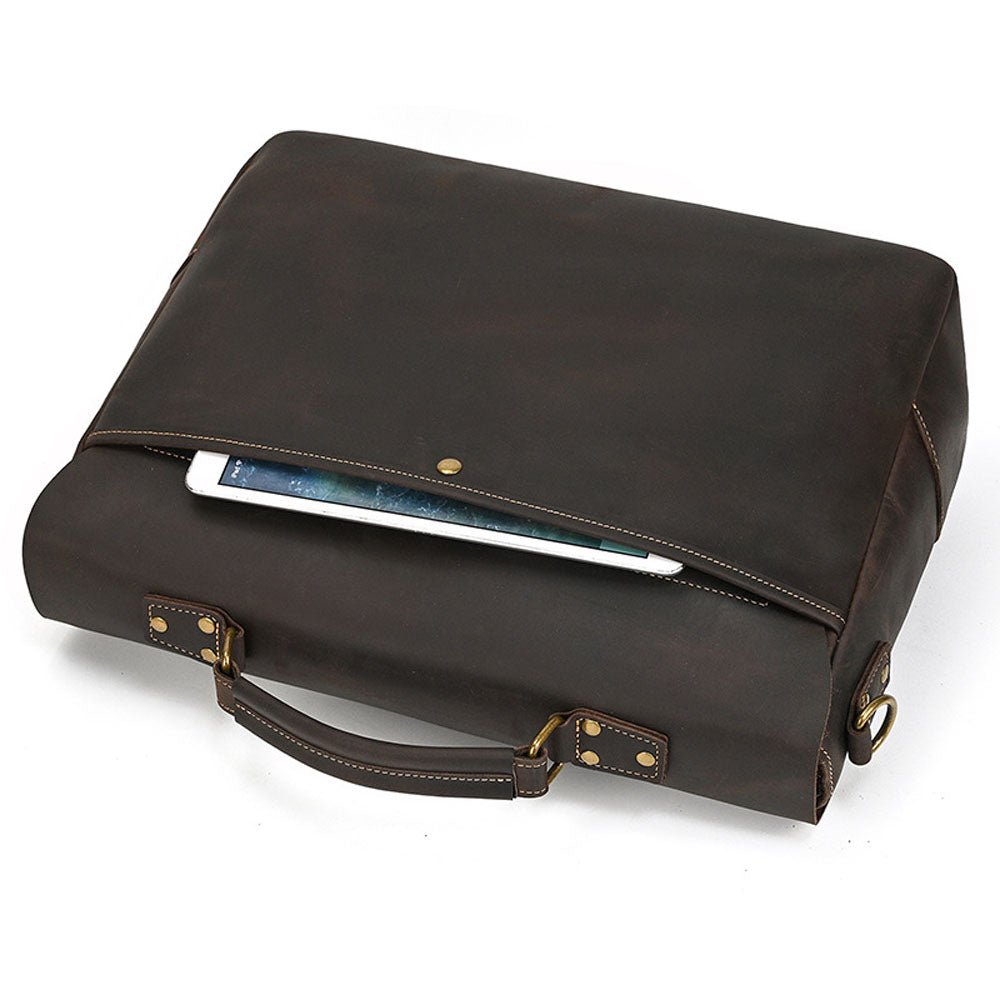 FluxVoid Leather Briefcase - Moderno Collections