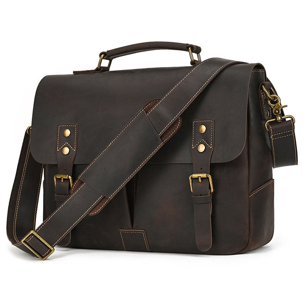FluxVoid Leather Briefcase - Moderno Collections