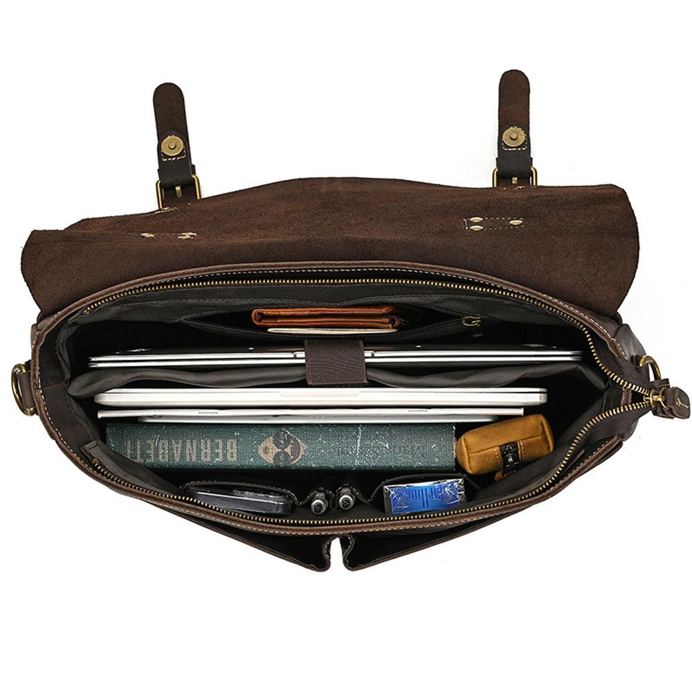 FluxVoid Leather Briefcase - Moderno Collections