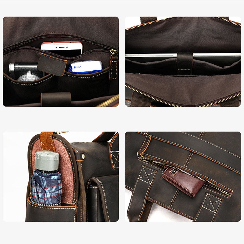 GoBag Leather Messenger Bag - Moderno Collections