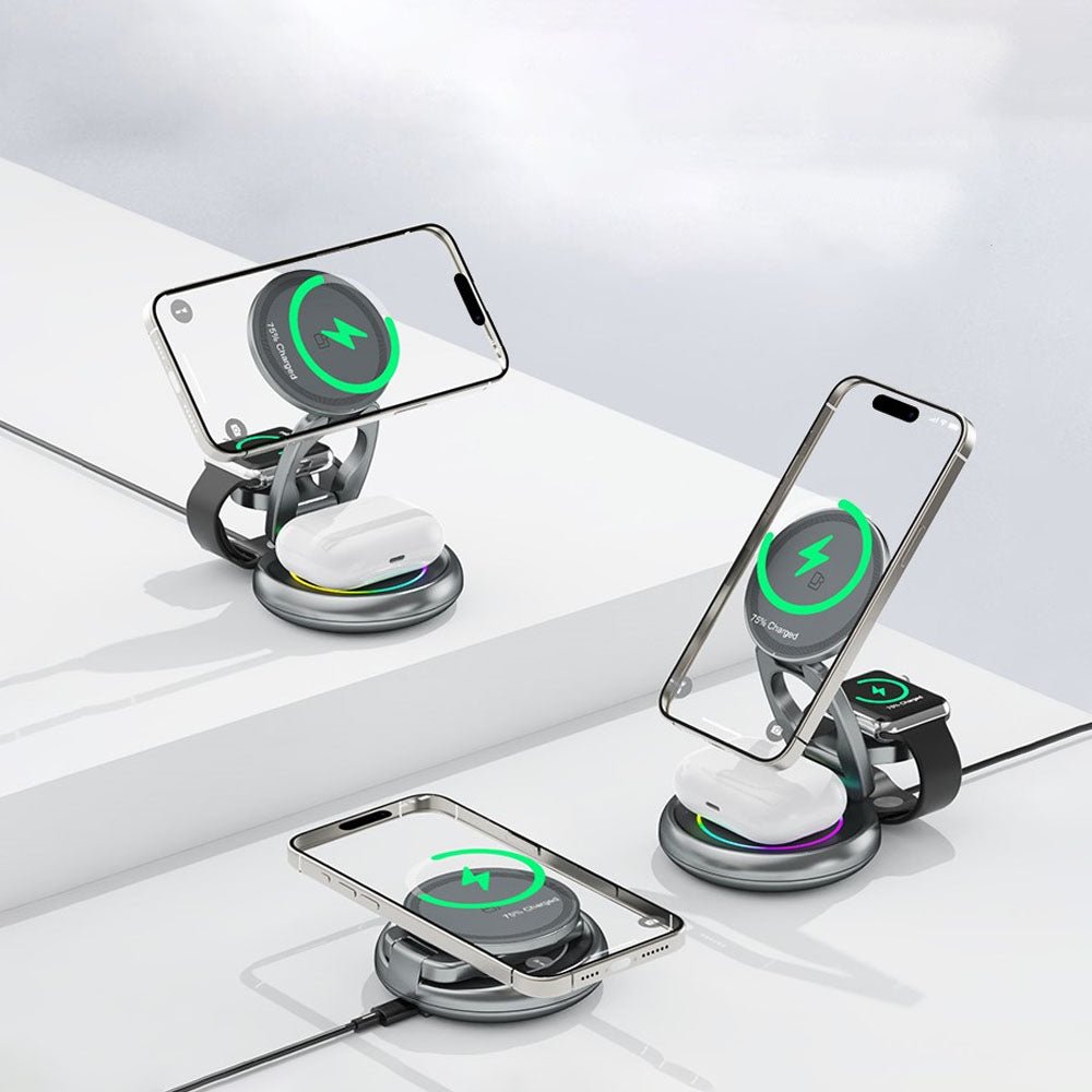 MagiSpin Trio Foldable 3 in 1 MagSafe Charger - Moderno Collections