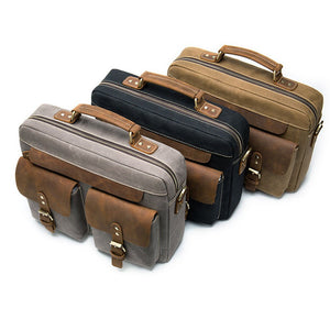 Thumbnail for Marunte Retro Leather - Trimmed Laptop Bag - Moderno Collections