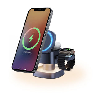 Thumbnail for NexusGlow 3 in 1 Foldable MagSafe Charging Stand - Moderno Collections