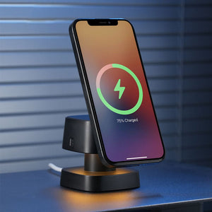 Thumbnail for NexusGlow 3 in 1 Foldable MagSafe Charging Stand - Moderno Collections