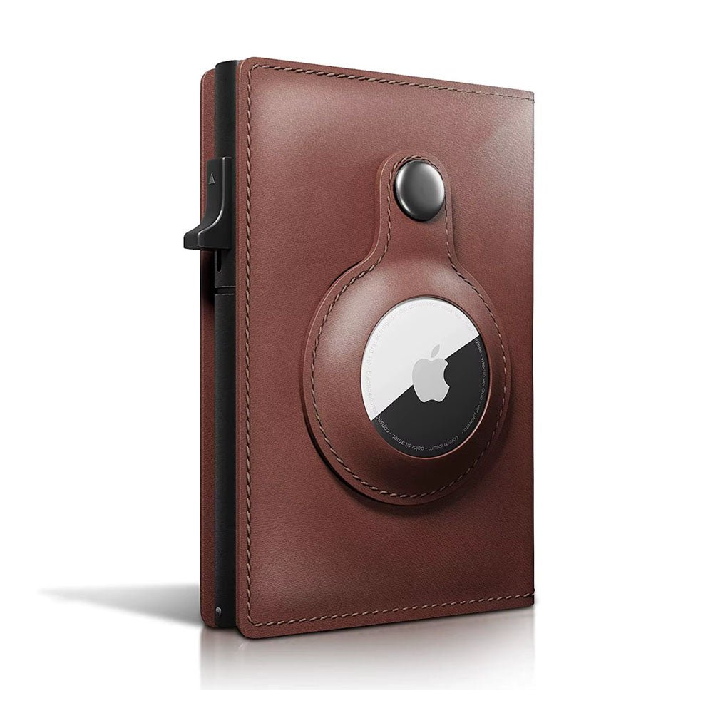 PhantomVault Genuine Leather AirTag Wallet - Moderno Collections