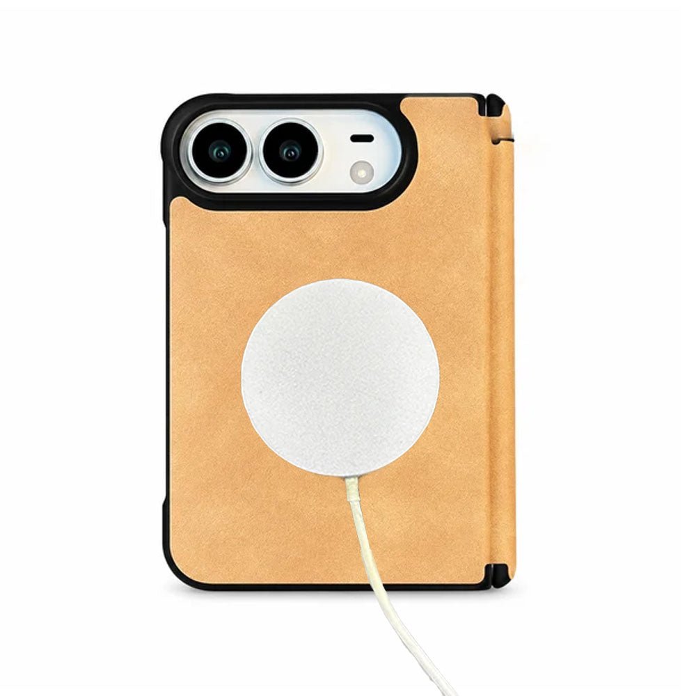Premium Leather MagSafe Folding iPhone Duo Case - Moderno Collections