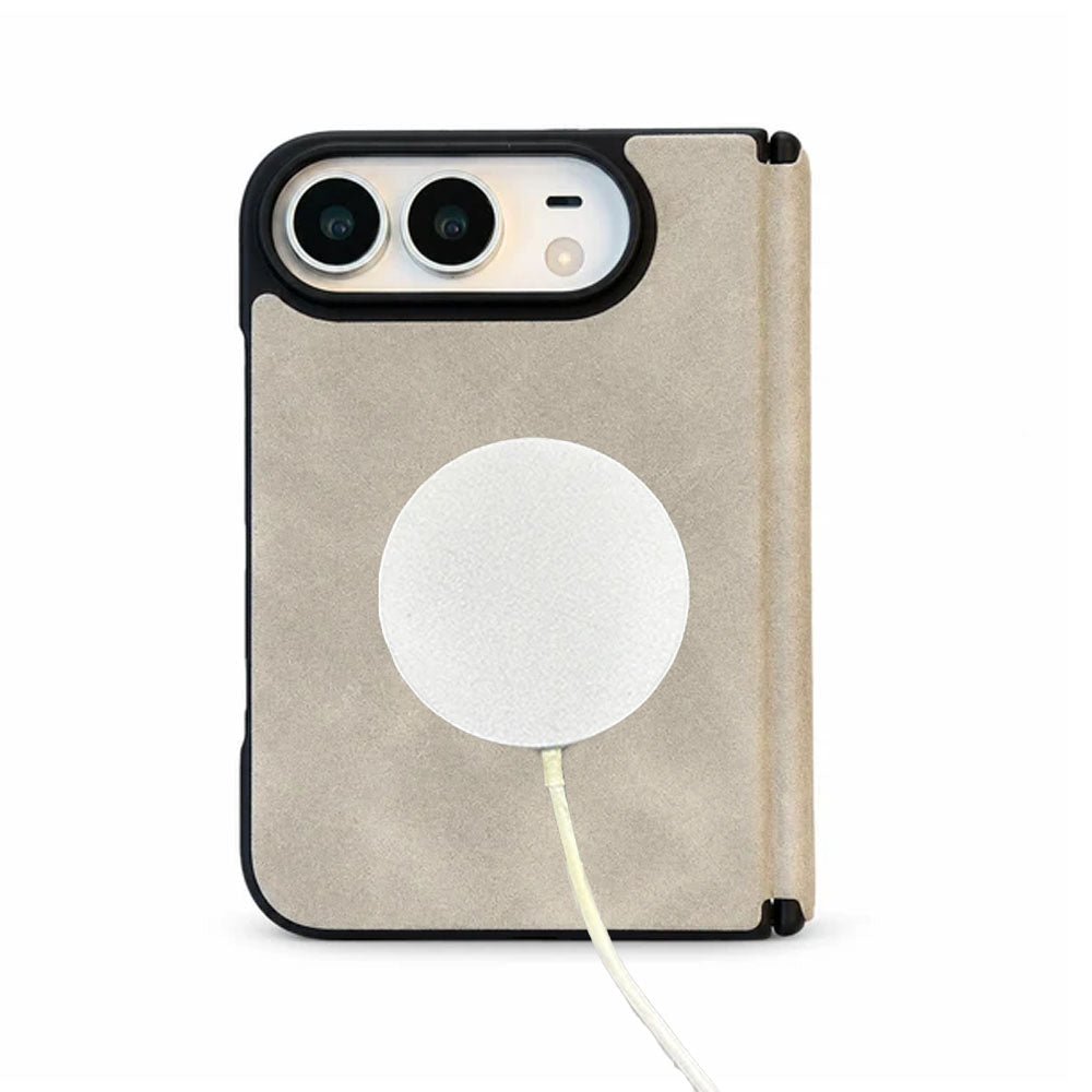 Premium Leather MagSafe Folding iPhone Duo Case - Moderno Collections