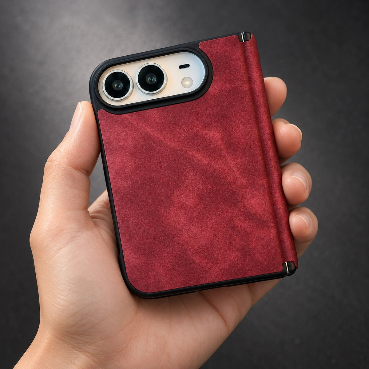 Premium Leather MagSafe Folding iPhone Duo Case - Moderno Collections