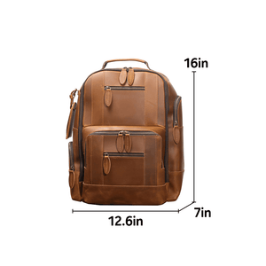 Thumbnail for Retro Riverstone Travel Leather Backpack - Moderno Collections