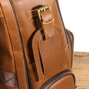 Thumbnail for Retro Riverstone Travel Leather Backpack - Moderno Collections