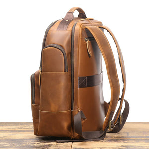 Thumbnail for Retro Riverstone Travel Leather Backpack - Moderno Collections
