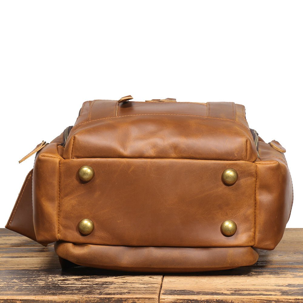 Retro Riverstone Travel Leather Backpack - Moderno Collections
