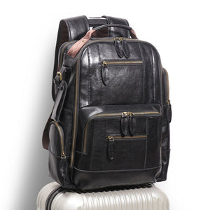 Thumbnail for Retro Riverstone Travel Leather Backpack - Moderno Collections