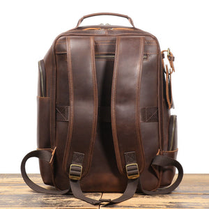 Thumbnail for Retro Riverstone Travel Leather Backpack - Moderno Collections