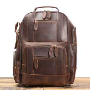 Thumbnail for Retro Riverstone Travel Leather Backpack - Moderno Collections