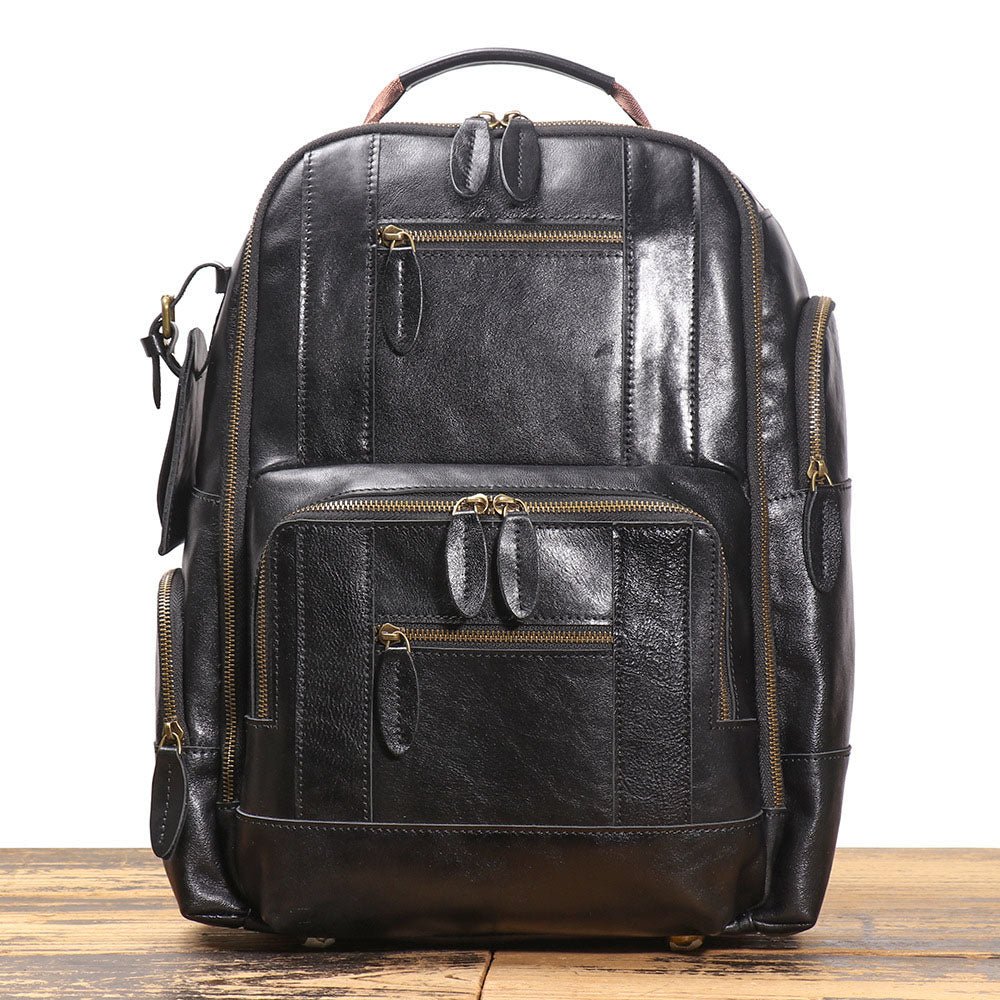 Retro Riverstone Travel Leather Backpack - Moderno Collections