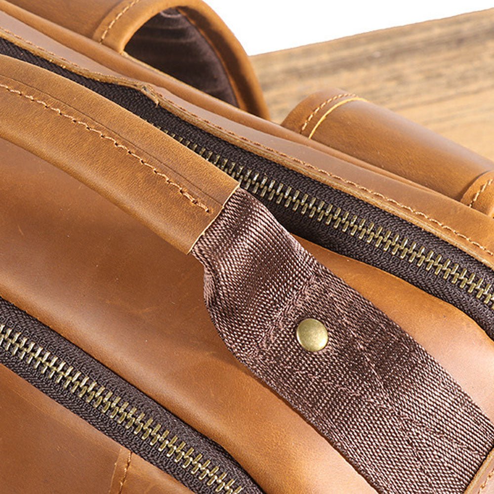 Retro Riverstone Travel Leather Backpack - Moderno Collections