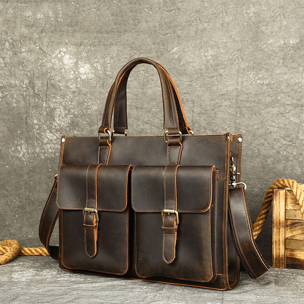 RetroMagna Leather Messenger Bag - Moderno Collections