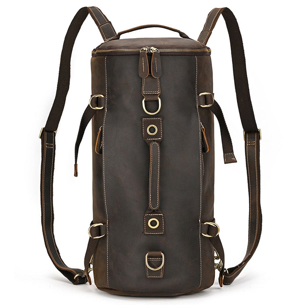 Tri - Carry Travel Leather Backpack - Moderno Collections