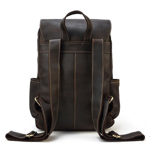 Thumbnail for VintageGrid Large - Capacity Leather Backpack - Moderno Collections