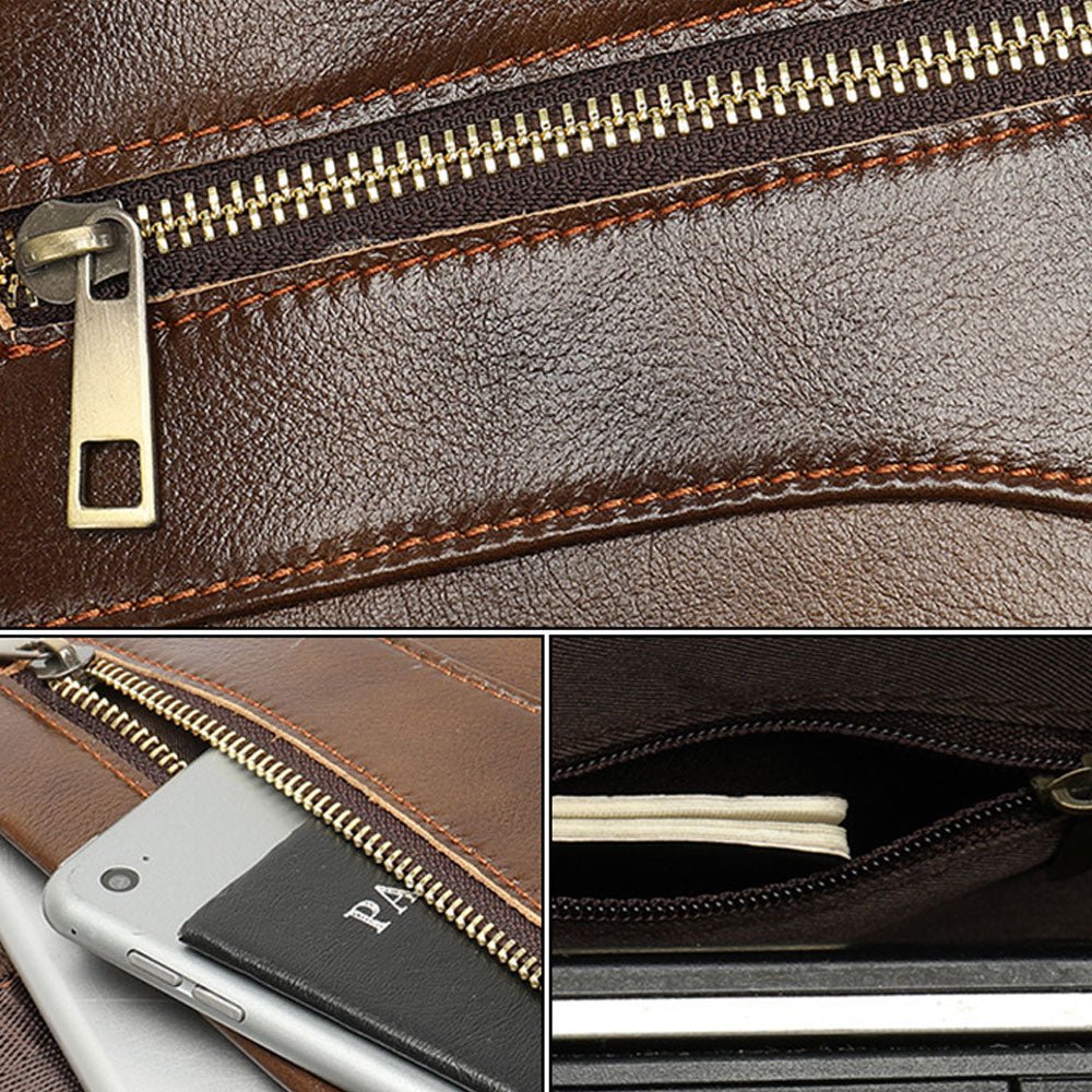 Virelo Alloy Leather Messenger Bag - Moderno Collections