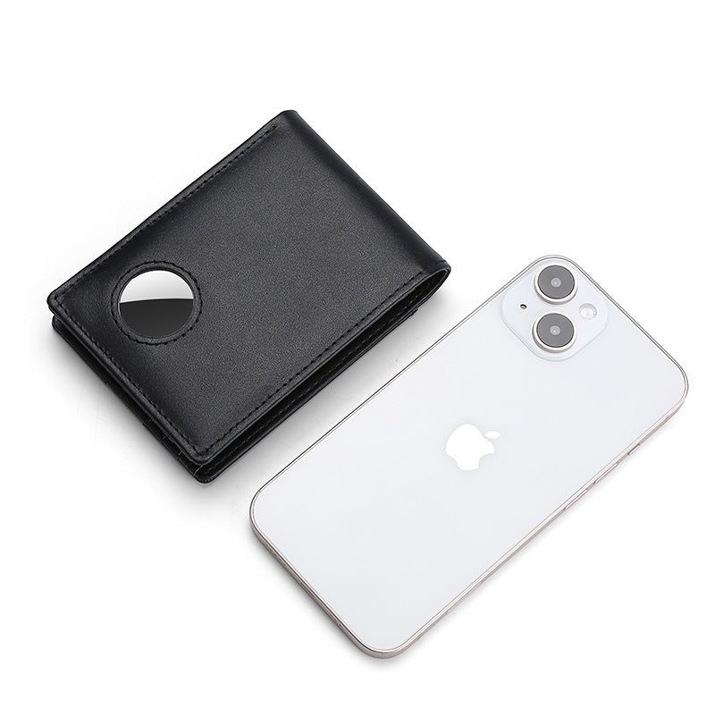 Genuine Leather Wallet With Airtag Pouch - Moderno Collections