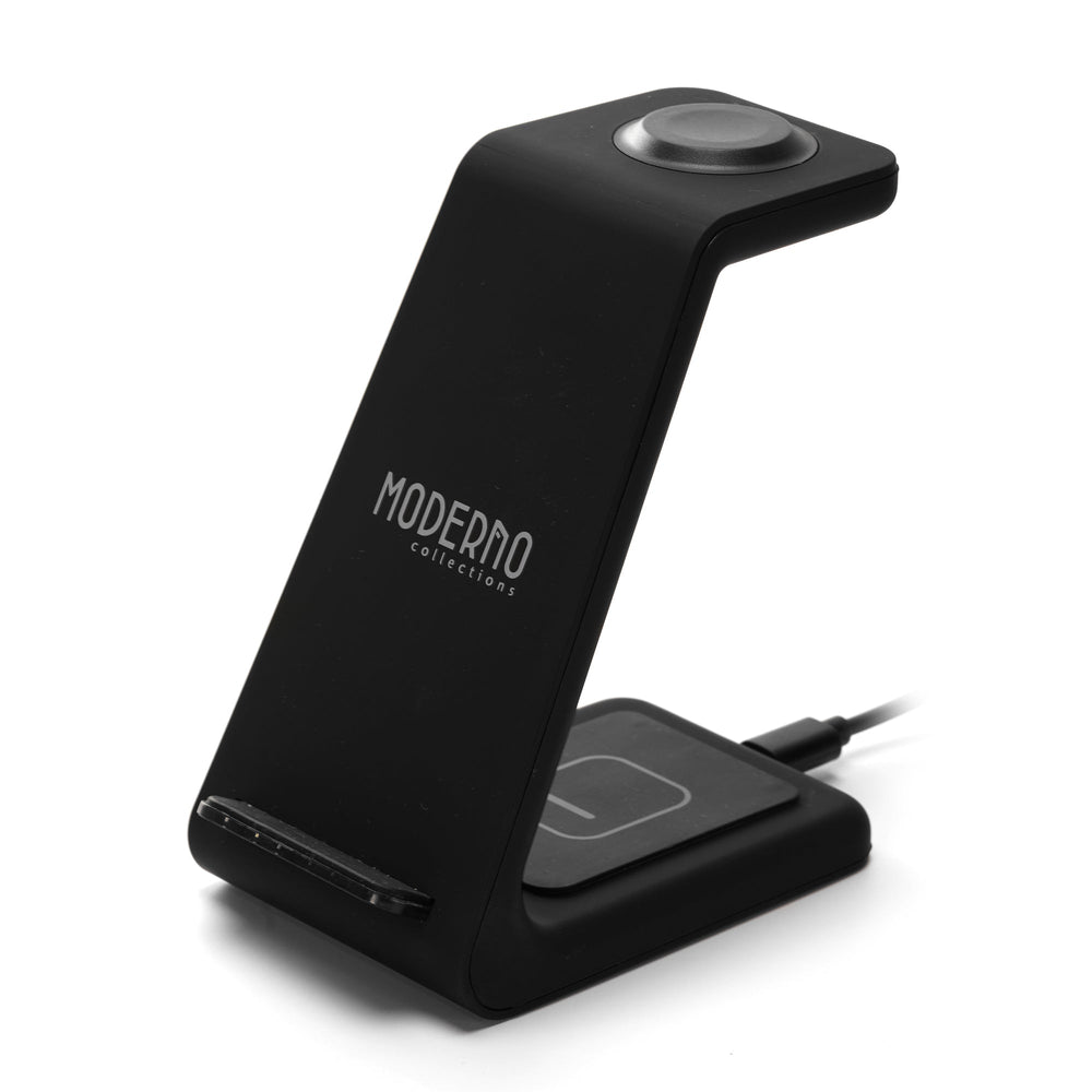 Premium 3 in 1 Fast Wireless Charging Stand for iPhone, Apple Watch & AirPods - Moderno Collections